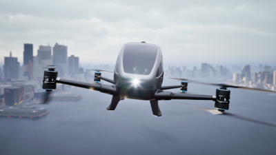 autonomous aerial vehicle flying over city