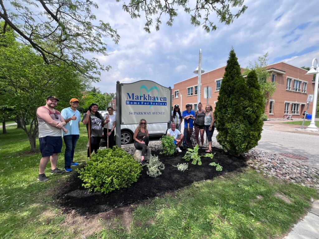 Global Aerospace team volunteer at Markham Senior Living Home